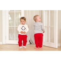 Комплект: джемпер и брюки Крошка Я &laquo;Новогодние зверята&raquo;, рост 74-80 см, цвет красный/белый