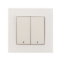 Выключатель TOT Glossy Glass, 10 А, 2 клавиши, с подсветкой, скрытый, стекло, белый Выключатель TOT Glossy Glass, 10 А, 2 клавиши, с подсветкой, скрытый, стекло, белый