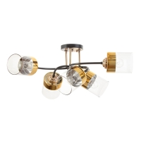 Люстра "Гардера" 6х60Вт Е27 Коричневый, золото 70,5х32,5х21см Люстра "Гардера" 6х60Вт Е27 Коричневый, золото 70,5х32,5х21см