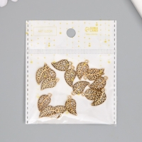 Декор металл для творчества "Золотой ажурный листик" набор 16 шт 1,8х1 см Декор металл для творчества "Золотой ажурный листик" набор 16 шт 1,8х1 см