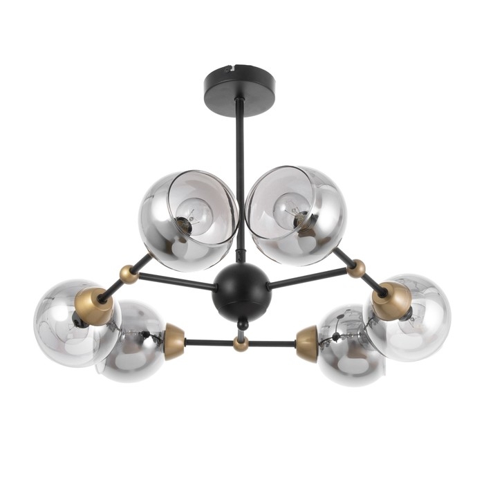 Люстра Люстра "Атом" 6х60Вт Цоколь: Е27 Цвет: Черный