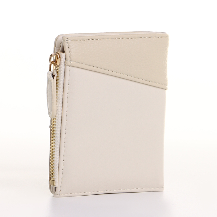 Кошелёк женский на кнопке, цвет бежевый Кошелёк женский на кнопке, цвет бежевый