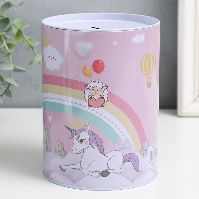 Копилка металл банка "Звери облачного царства" набор 3 шт 10х10х15;12х12х16;15х15х21,4 см