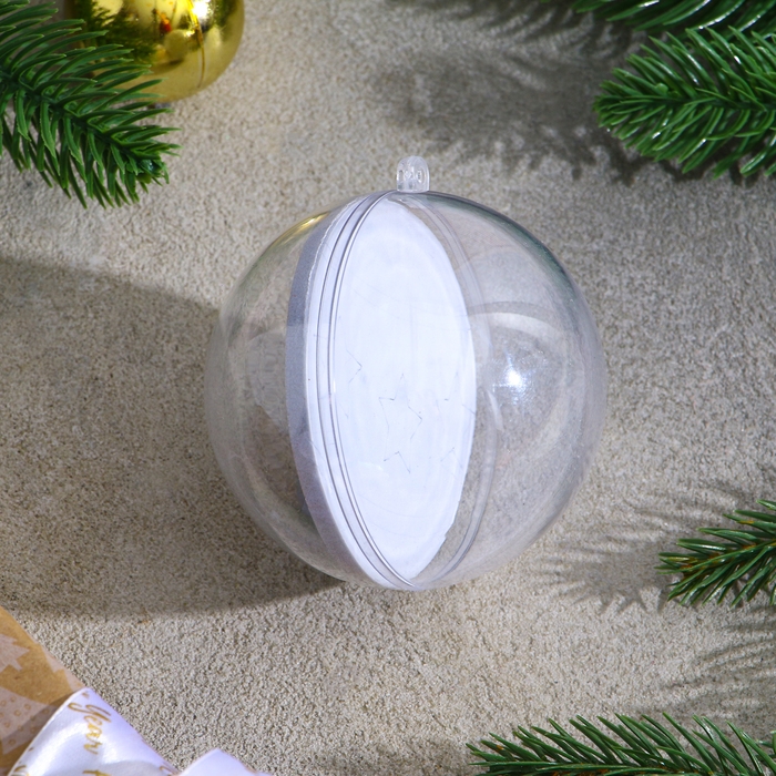 Ёлочное украшение под раскраску «Шар» размер: 8 см; 2 шт., кисть Ёлочное украшение под раскраску «Шар» размер: 8 см; 2 шт., кисть