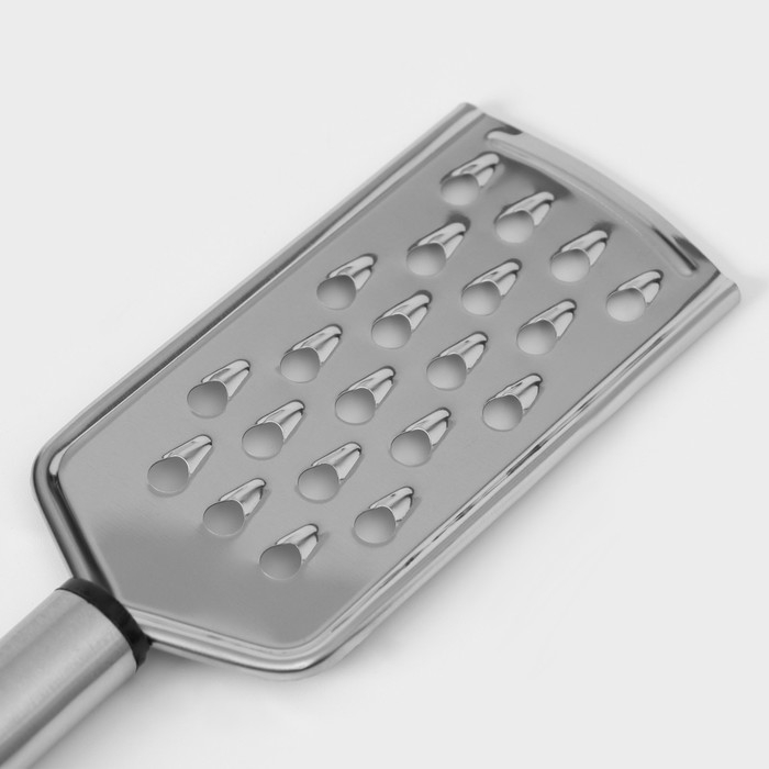 Тёрка для сыра крупная Доляна Fargo, 23,5&times;6&times;2, с ручкой, цвет серебристый