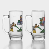 Набор пивных кружек «Приколисты», 330 мл, в подарочной упаковке, 2 шт, рисунок МИКС Набор пивных кружек «Приколисты», 330 мл, в подарочной упаковке, 2 шт, рисунок МИКС