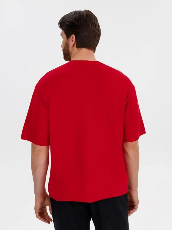 Джемпер с коротким рукавом Siluetti Volumica, красный, размер XS/S Джемпер с коротким рукавом Siluetti Volumica, красный, размер XS/S