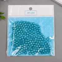 Бусины для творчества пластик "Бирюзово-зелёный" набор 200 шт d=0,6 см Бусины для творчества пластик "Бирюзово-зелёный" набор 200 шт d=0,6 см