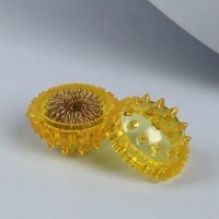 Массажёр &laquo;Су-джок&raquo;, d = 3,5 см, с 2 кольцами, цвет жёлтый