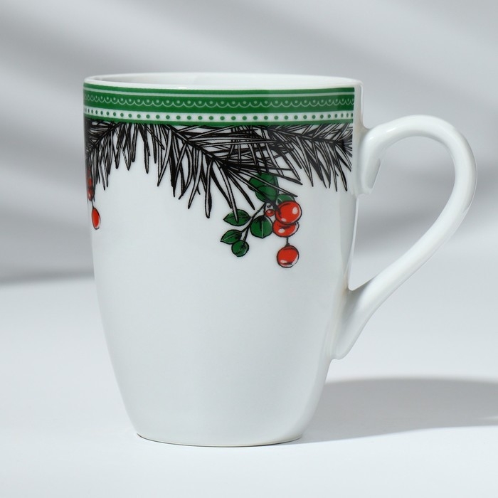 Кружка новогодняя керамическая &laquo;Новогоднего настроения&raquo;, 350 мл, цвет белый