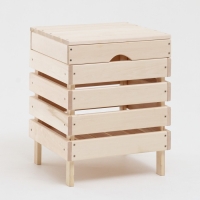 Ящик для белья из дерева "Табурет-2", 40&times;40&times;52см, "Добропаровъ"