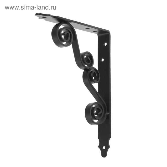 Кронштейн фигурный 200х150 мод.8, черный Кронштейн фигурный 200х150 мод.8, черный