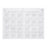 Ежедневник датированный 2024 года, А5, 176 листов, Attomex.Lancaster, обложка балакрон, ляссе, блок 70 г/м2, чёрный