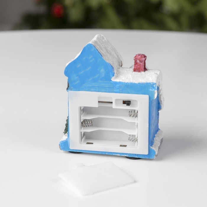 Светодиодная фигура «Заснеженный дом» 9 × 10 × 6 см, полистоун, батарейки АААх3 (не в комплекте), свечение мульти Светодиодная фигура «Заснеженный дом» 9 × 10 × 6 см, полистоун, батарейки АААх3 (не в комплекте), свечение мульти