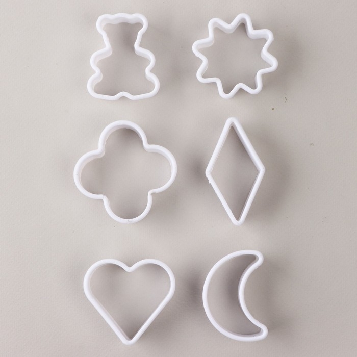 Набор форм для печенья &laquo;Нежность&raquo;, 6 шт, пластик