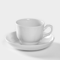 Чайная пара фарфоровая &laquo;Тюльпан&raquo;, 250 мл, блюдце d=15 см