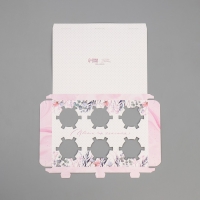 Коробка для капкейка, кондитерская упаковка, 6 ячеек &laquo;Цвети от счастья&raquo;, 16 х 23 х 11.5 см