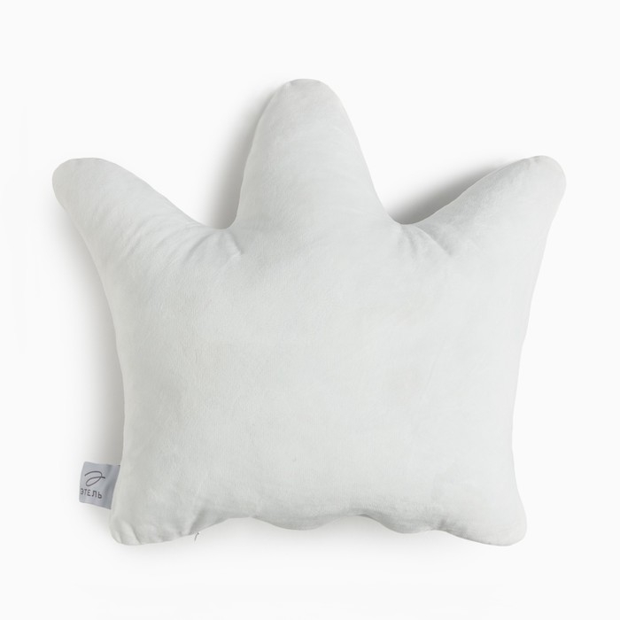 Подушка декоративная Этель "Корона" белая, 48х38см, велюр, 100% п/э