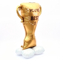 Шар фольгированный 62" &laquo;Кубок. Ты лучший&raquo;, на подставке