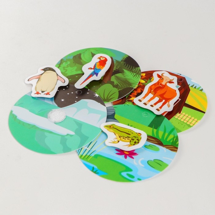 Игра на липучках &laquo;Весёлые липучки. Кто где живёт?&raquo;