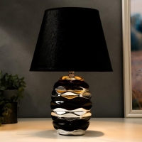 Лампа настольная 16425/1BK E14 40Вт черно-серебряный 22х22х36 см RISALUX Лампа настольная 16425/1BK E14 40Вт черно-серебряный 22х22х36 см RISALUX