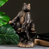 Копилка "Мишка на пне" бронза, 31см Копилка "Мишка на пне" бронза, 31см