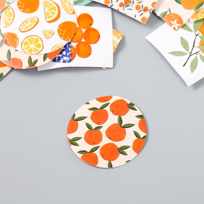 Наклейка для творчества "Цитрусовый микс" набор 46 шт 4,4х4,4х1,1 см