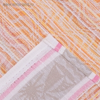 Полотенце DomoVita жаккард набивка 50х70 см, микс, лён 45%, хлопок 55%, 206 г/м&sup2;