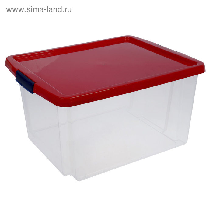 Контейнер для хранения с крышкой, 30 л, 47&times;36,5&times;24,5 см, цвет МИКС