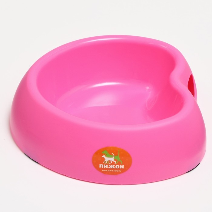 Миска "Сердце" 23,5 х 22 х 6 см, розовая