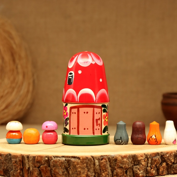 Пальчиковый театр «Колобок», теремок и 7 кукол, 14 см Пальчиковый театр «Колобок», теремок и 7 кукол, 14 см