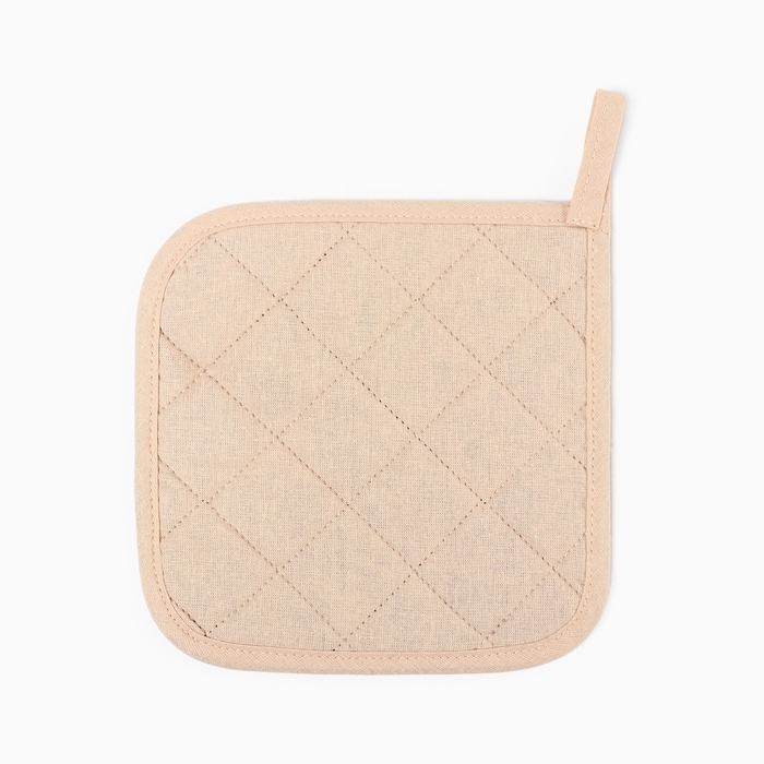 Новый год. Символ года. Змея. Прихватка Доляна "Вкусного года" 17х17 см, 35% хл, 65% пэ, ватин 250 г/м2