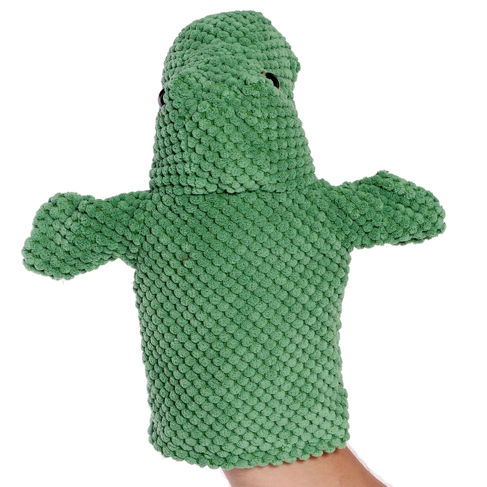 Мягкая игрушка на руку «Динозавр», 26 см, цвет зелёный Мягкая игрушка на руку «Динозавр», 26 см, цвет зелёный