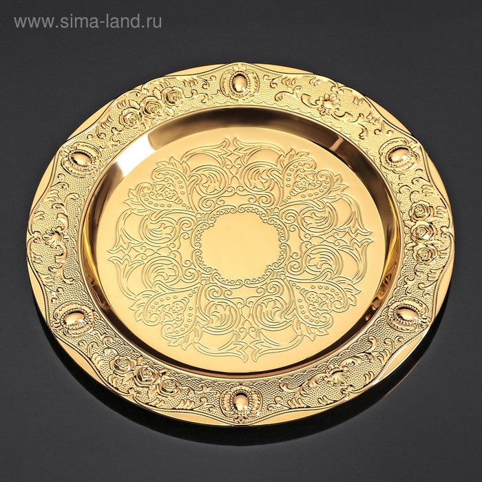 Набор сервировочный «Роскошь. Золото», 8 предметов: кувшин 250 мл, 6 рюмок, 20 мл, поднос, цвет золотой Набор сервировочный «Роскошь. Золото», 8 предметов: кувшин 250 мл, 6 рюмок, 20 мл, поднос, цвет золотой