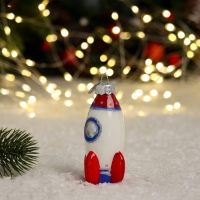Елочное украшение "Ракета", в подарочной упаковке, h-10 см