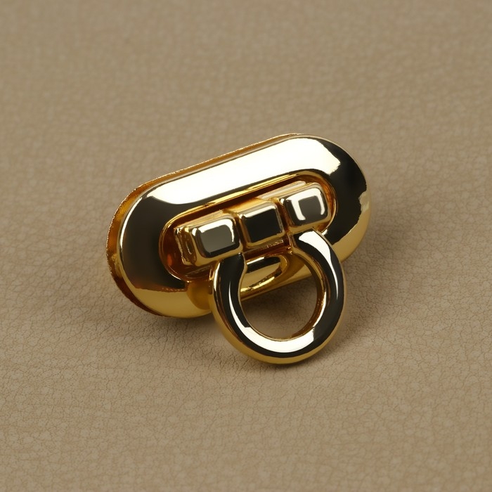 Застёжка для сумки, 3 &times; 1,5 см, цвет золотой