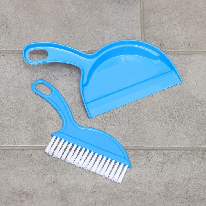 Набор для уборки, щётка, совок, цвет МИКС Набор для уборки, щётка, совок, цвет МИКС