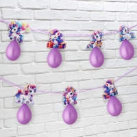 Гирлянда на ленте с шарами «Единороги», 250 см Гирлянда на ленте с шарами «Единороги», 250 см