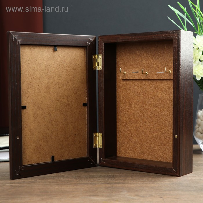 Ключница "Листья" венге 15х21 см МИКС