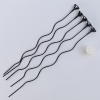 Набор «ВОЛНА», палочка+держатель+подставка, набор 5 шт., чёрный Набор «ВОЛНА», палочка+держатель+подставка, набор 5 шт., чёрный