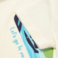 Комплект для мальчика (футболка/шорты), цвет молочный/салатовый, рост 92 см Комплект для мальчика (футболка/шорты), цвет молочный/салатовый, рост 92 см