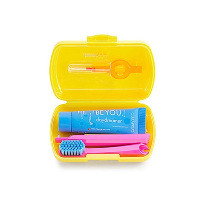 Дорожный набор Curaprox BE YOU в желтом боксе , 4 предмета Дорожный набор Curaprox BE YOU в желтом боксе , 4 предмета
