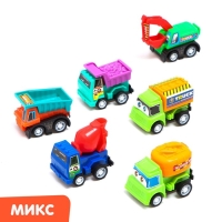 Набор инерционных машин &laquo;Стройка&raquo; в сумке, 6 штук, МИКС