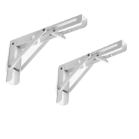 Кронштейн складной для столов и полок ТУНДРА, 2 шт., длина 200 мм, сталь, цвет белый Кронштейн складной для столов и полок ТУНДРА, 2 шт., длина 200 мм, сталь, цвет белый