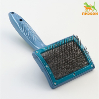 Щётка - пуходёрка для &laquo;Кавказца&raquo;, основание 84 х 58 мм, синяя