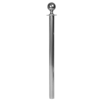 Стойка ограждения серебряная Calligrata, высота-95см, диаметр 5,1см, напольный диаметр-32см Стойка ограждения серебряная Calligrata, высота-95см, диаметр 5,1см, напольный диаметр-32см