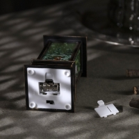 Светодиодная фигура &laquo;Фонарь со снеговиком&raquo; 5.5 &times; 13 &times; 5.5 см, пластик, батарейки AG13х3 (в комплекте), свечение тёплое белое