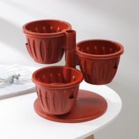 Кашпо многоярусное &laquo;Каскад&raquo;, 3 шт, 700 мл, цвет терракотовый