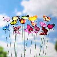 Штекер "Бабочка Атрис" 7х7см/30см, набор 15шт, МИКС Штекер "Бабочка Атрис" 7х7см/30см, набор 15шт, МИКС
