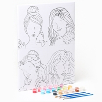 Картина по номерам на подрамнике, 30х40 см, Принцессы